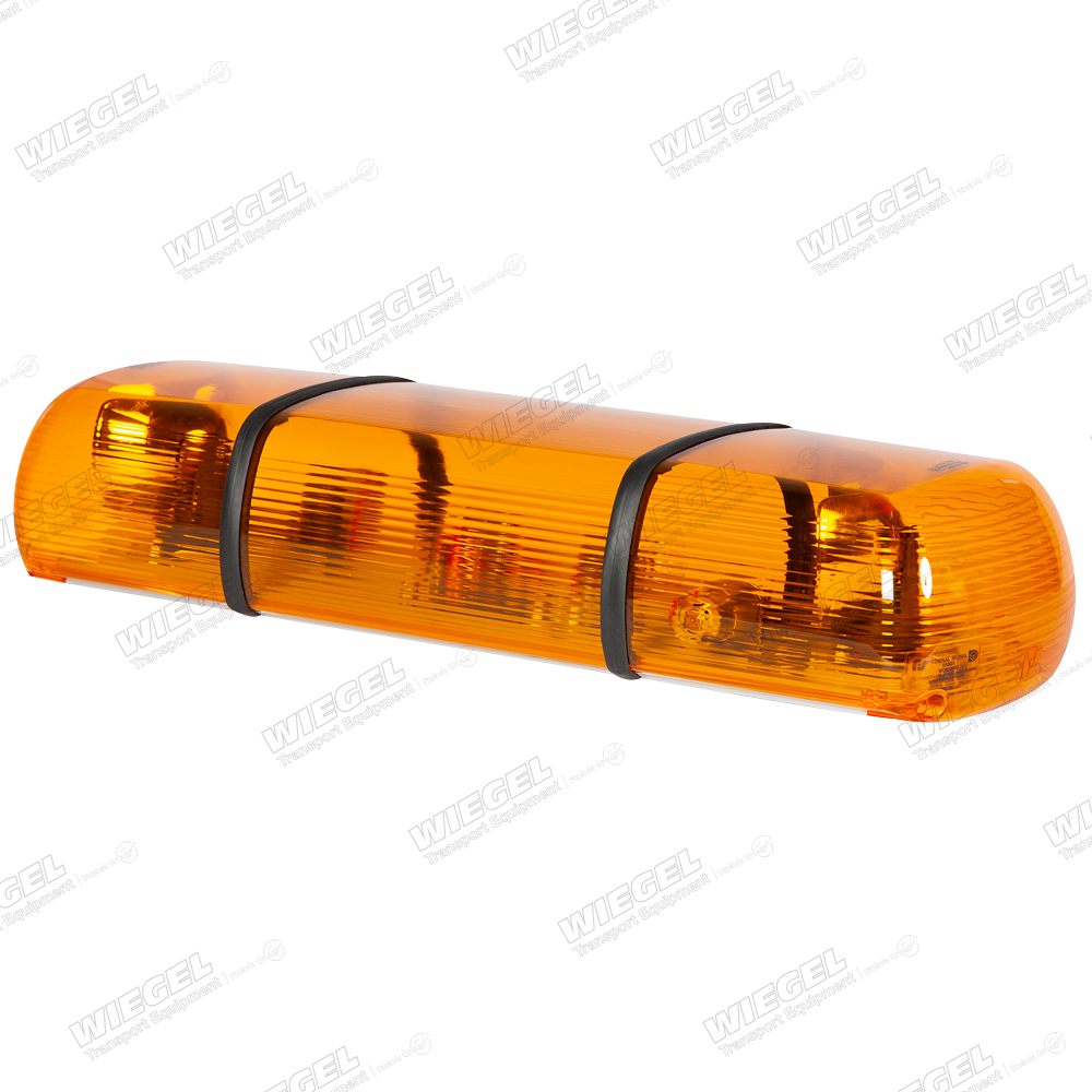 P2000 Halogeen Lichtbalk 12V Lengte 600mm 2x Rotator AMBER - schuin vooraanzicht