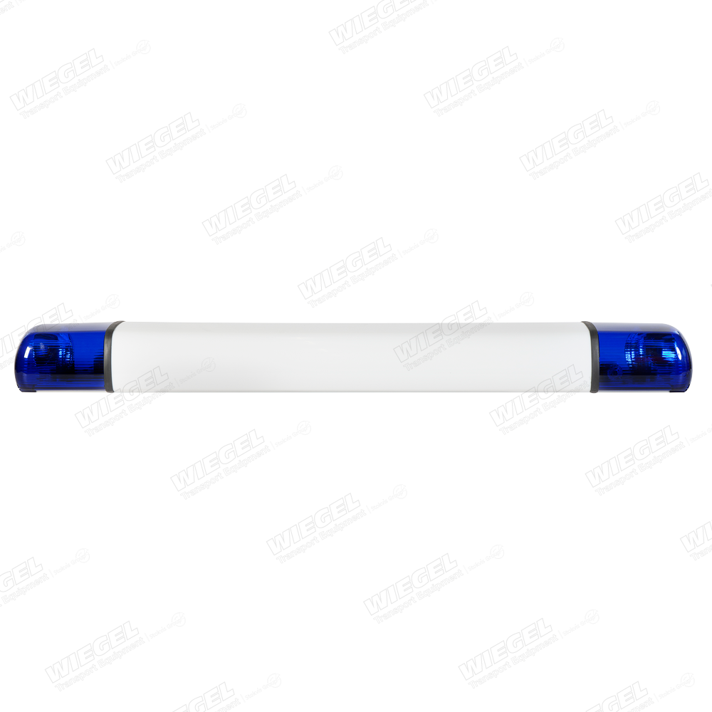P2000 Halogeen Lichtbalk 12V Lengte 1200mm 2x Rotator BLAUW - vooraanzicht