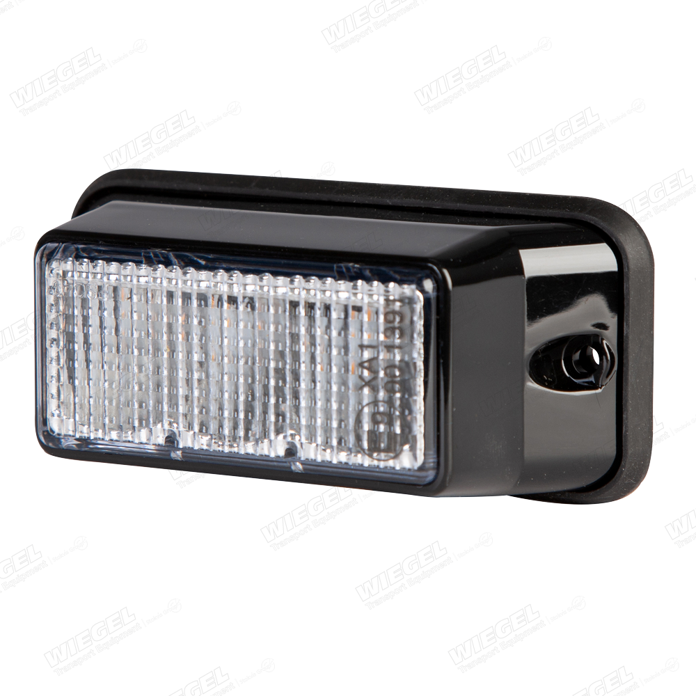 Afbeelding Federal Signal IMPAXX LED Flitser 10-30V - 3x LED (AMBER) met TRANSPARANTE Lens - schuin vooraanzicht