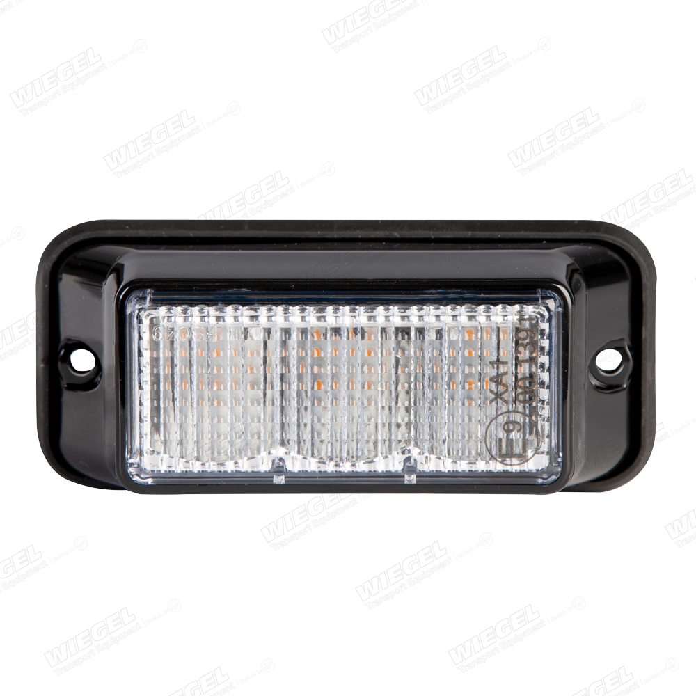 Afbeelding Federal Signal IMPAXX LED Flitser 10-30V - 3x LED (AMBER) met TRANSPARANTE Lens - vooraanzicht