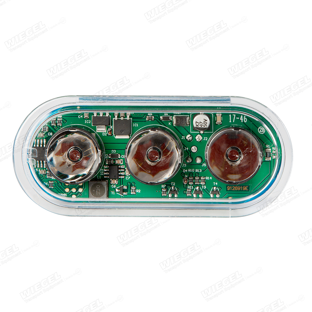 MicroLED ADVANCE LED Flitser 10-30V - 3x LED (AMBER) - bovenaanzicht