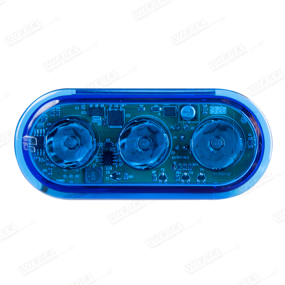 Afbeelding Federal Signal MicroLED ADVANCE LED Flitser 10-30V - 3x LED (BLAUW) - vooraanzicht