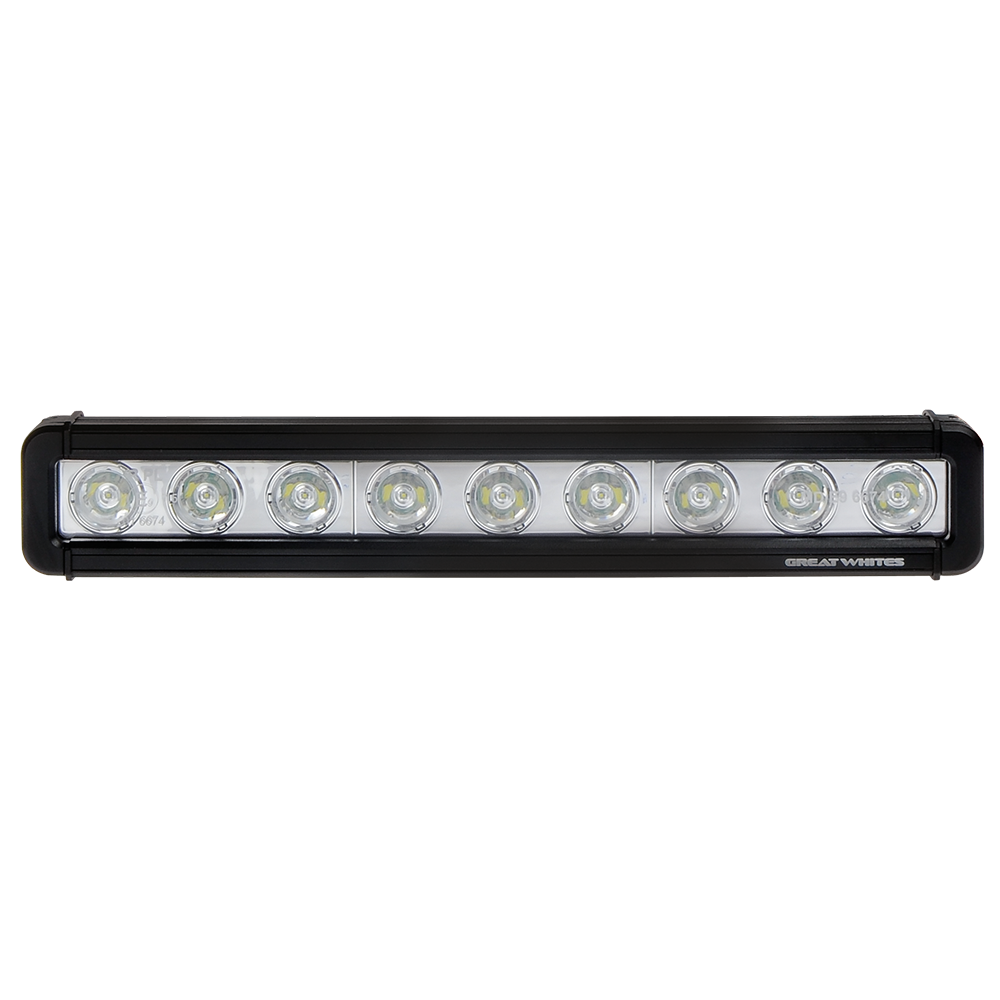 Foto Great-Whites 9 LED enkelrijige lichtbalk onder montage