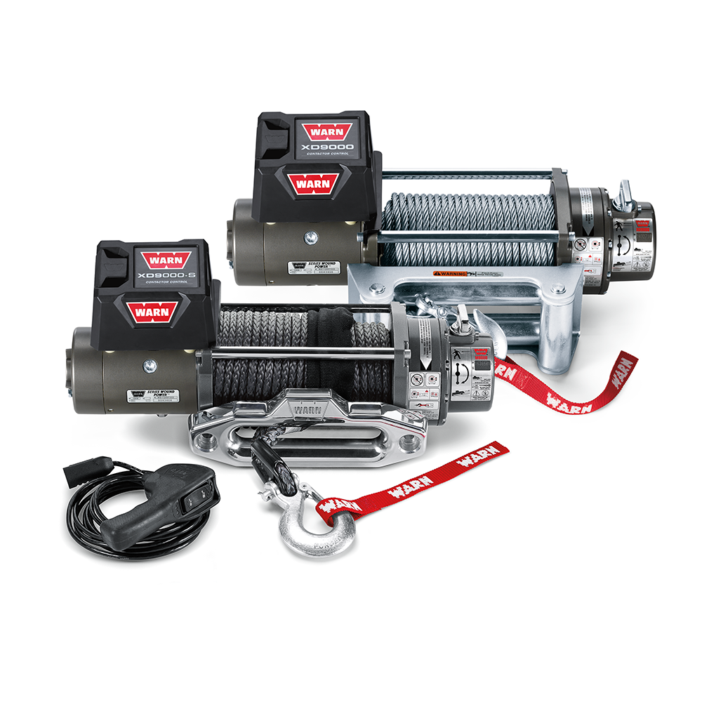 WARN XD9000-S - 12V klassieke treklier met synthetische kabel