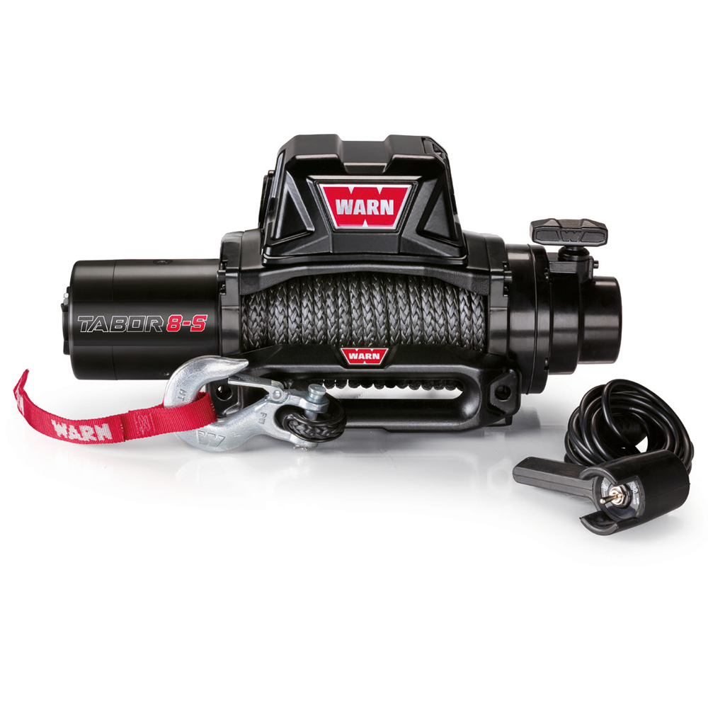 WARN Tabor 8-S - 12V standaard treklier met synthetische kabel